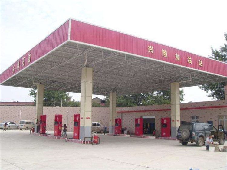 贵溪加油站钢结构网架案例9